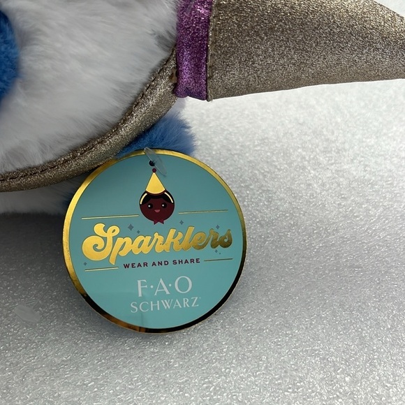 🆕 FAO Schwarz Sparklers Wear and Share Plush Panda Bear Birthday Blue/White - Picture 7 of 11